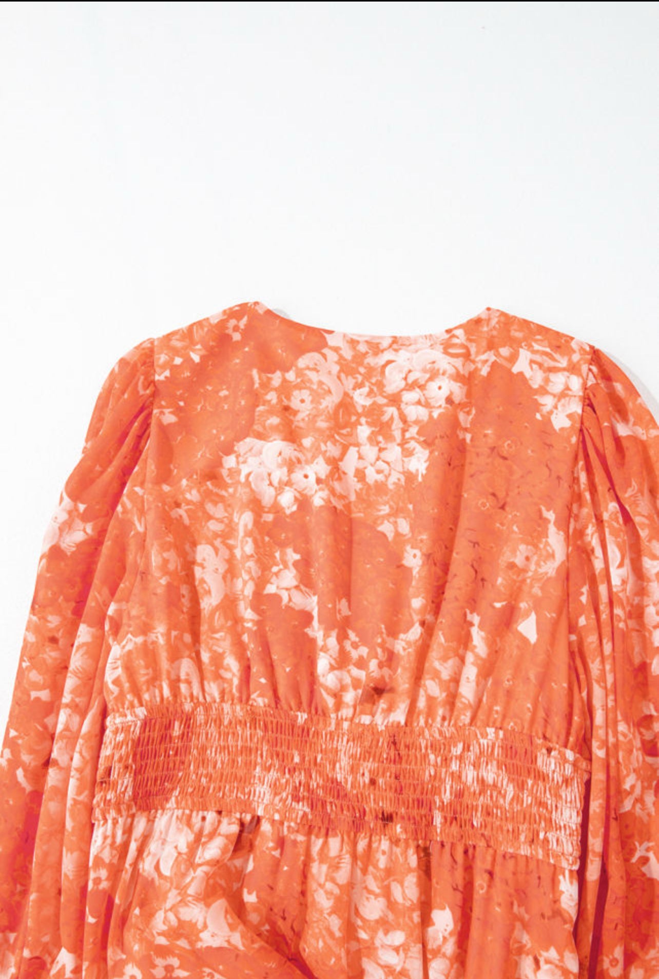 Orange Boho Floral Maxi Dress
