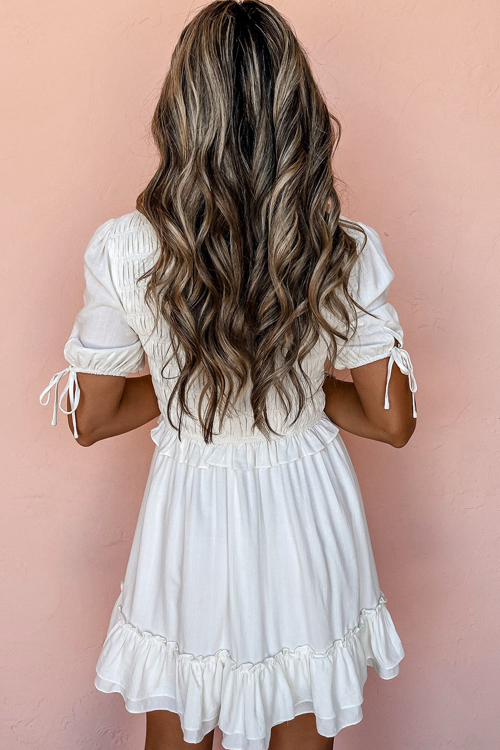 "Luna" White Mini Dress
