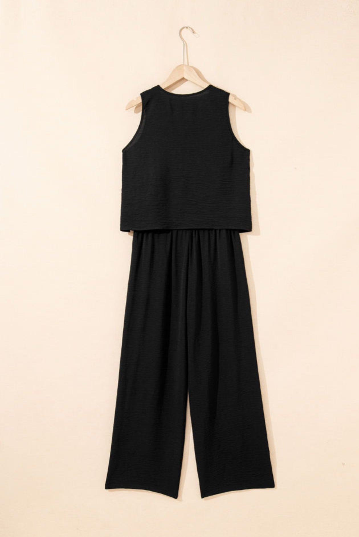 The “Que Cute” 2pcs Set Wide Leg With Drawstring Vest