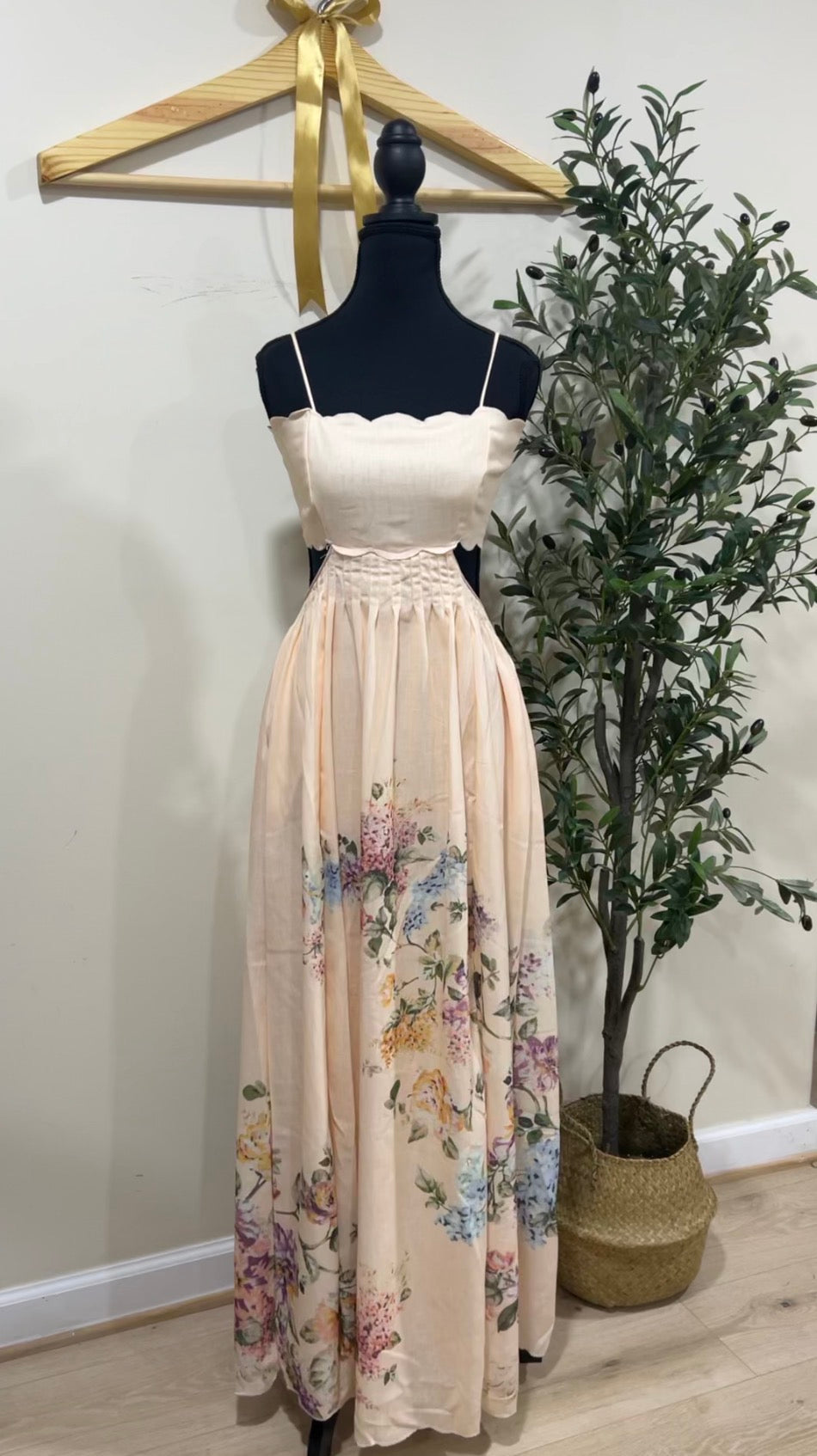 Floral Linen Maxi Dress