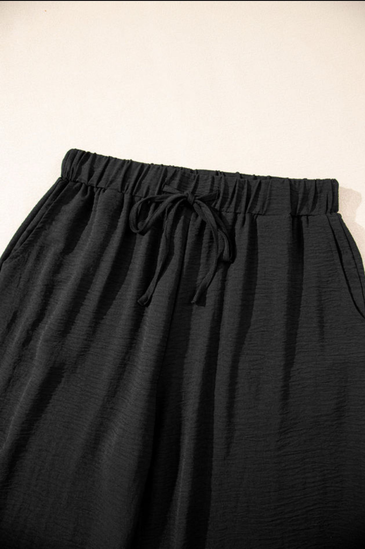 The “Que Cute” 2pcs Set Wide Leg With Drawstring Vest