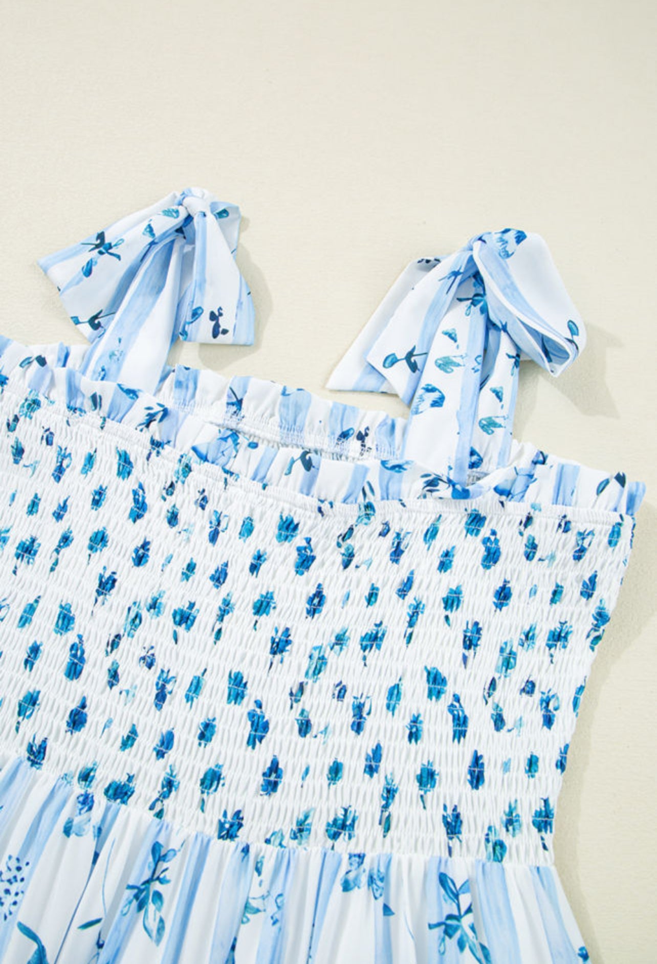 Sky Blue Tied Straps Maxi Dress