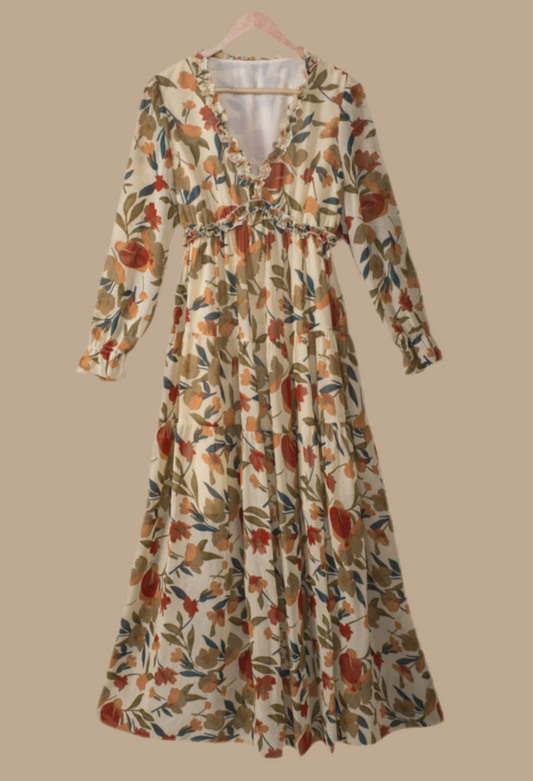 Floral Ruffle Tiered Maxi Dress