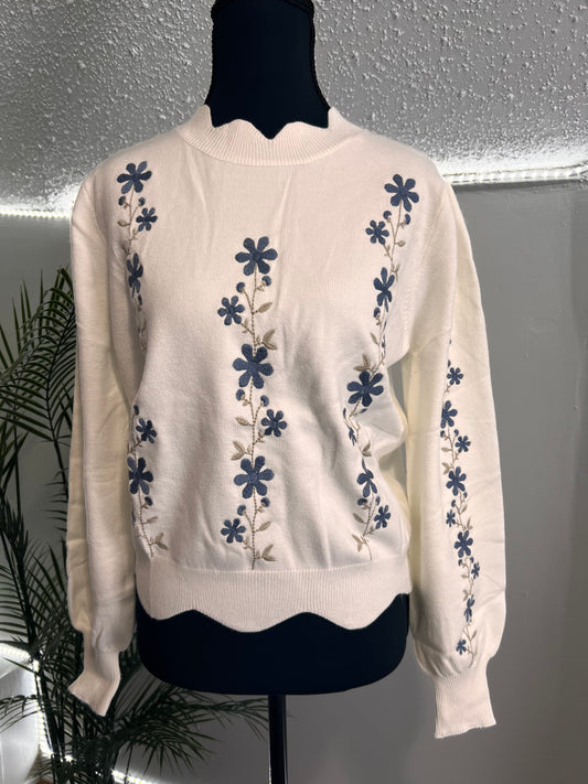 Mary-Floral Sweat-tee