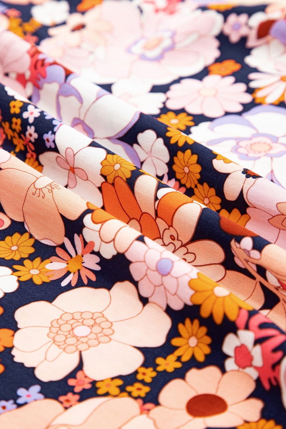 "Emily" Floral Print Smocked High Waist Jumpsuit
