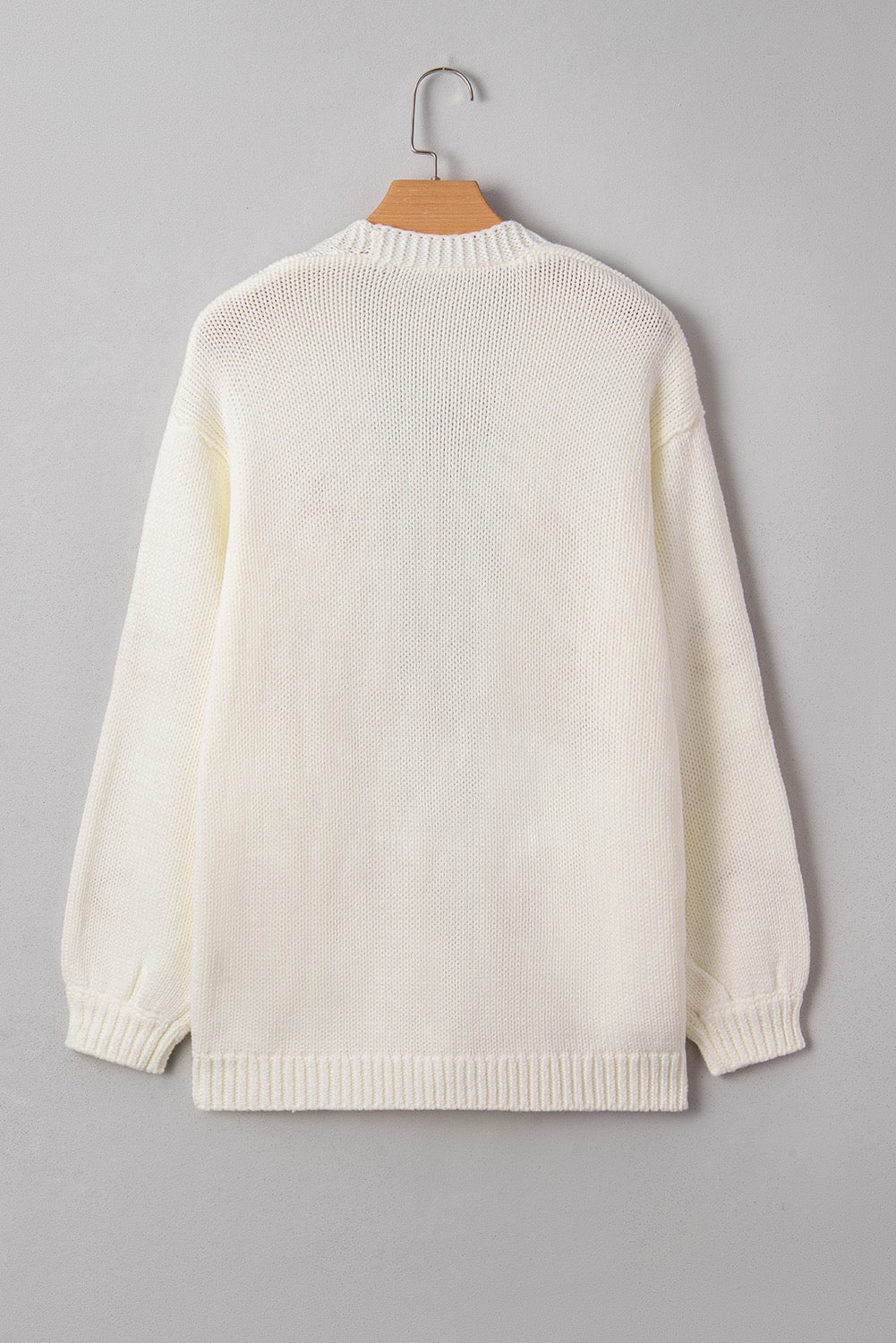 “Pumpkin” White Midi Cardigan