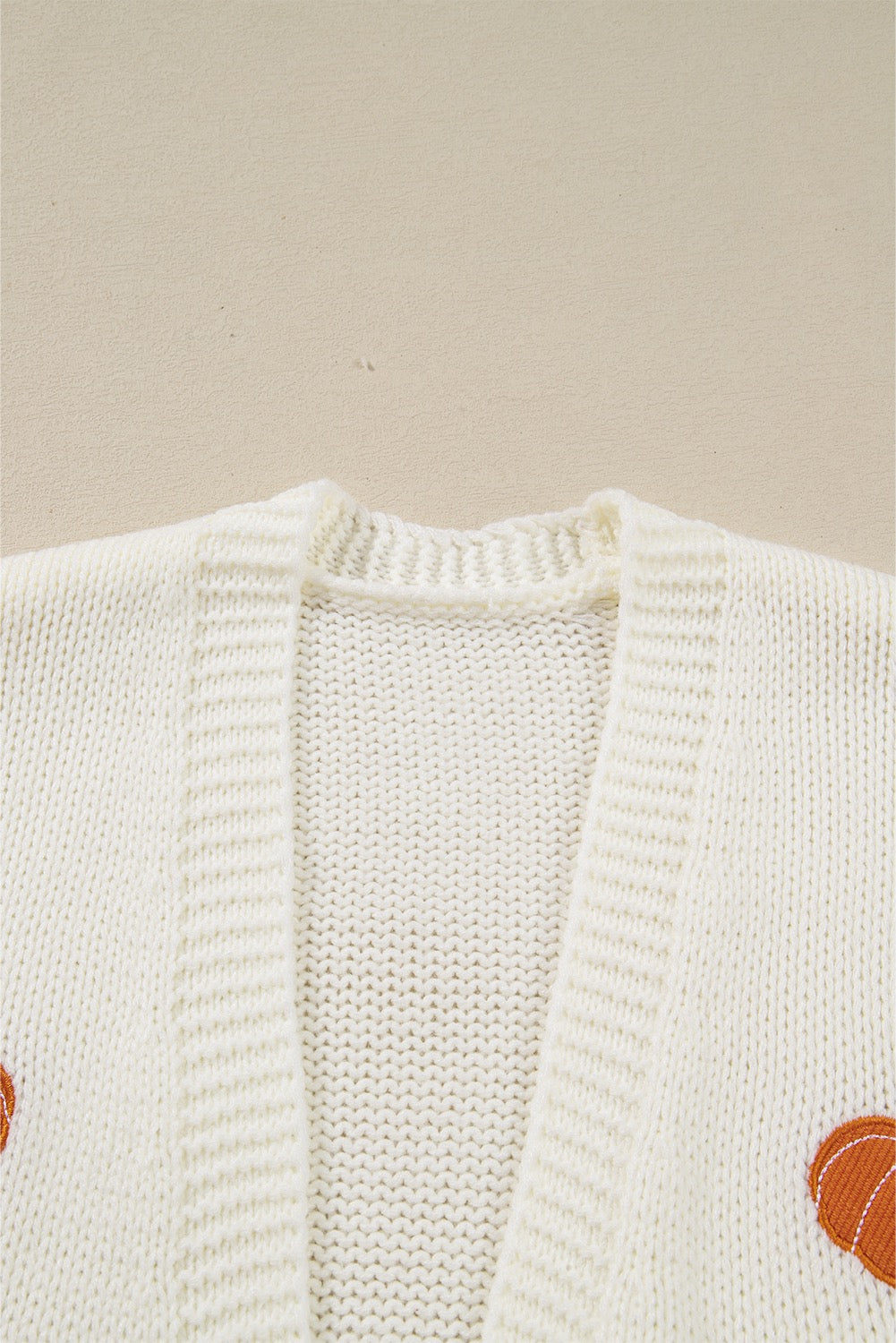 “Pumpkin” White Midi Cardigan
