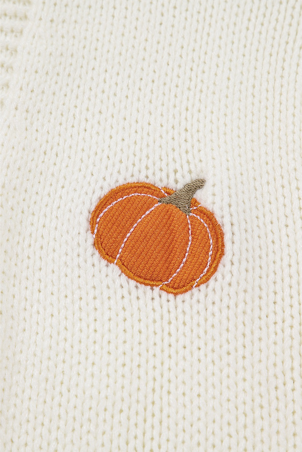 “Pumpkin” White Midi Cardigan