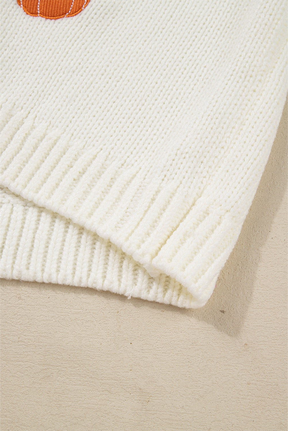 “Pumpkin” White Midi Cardigan