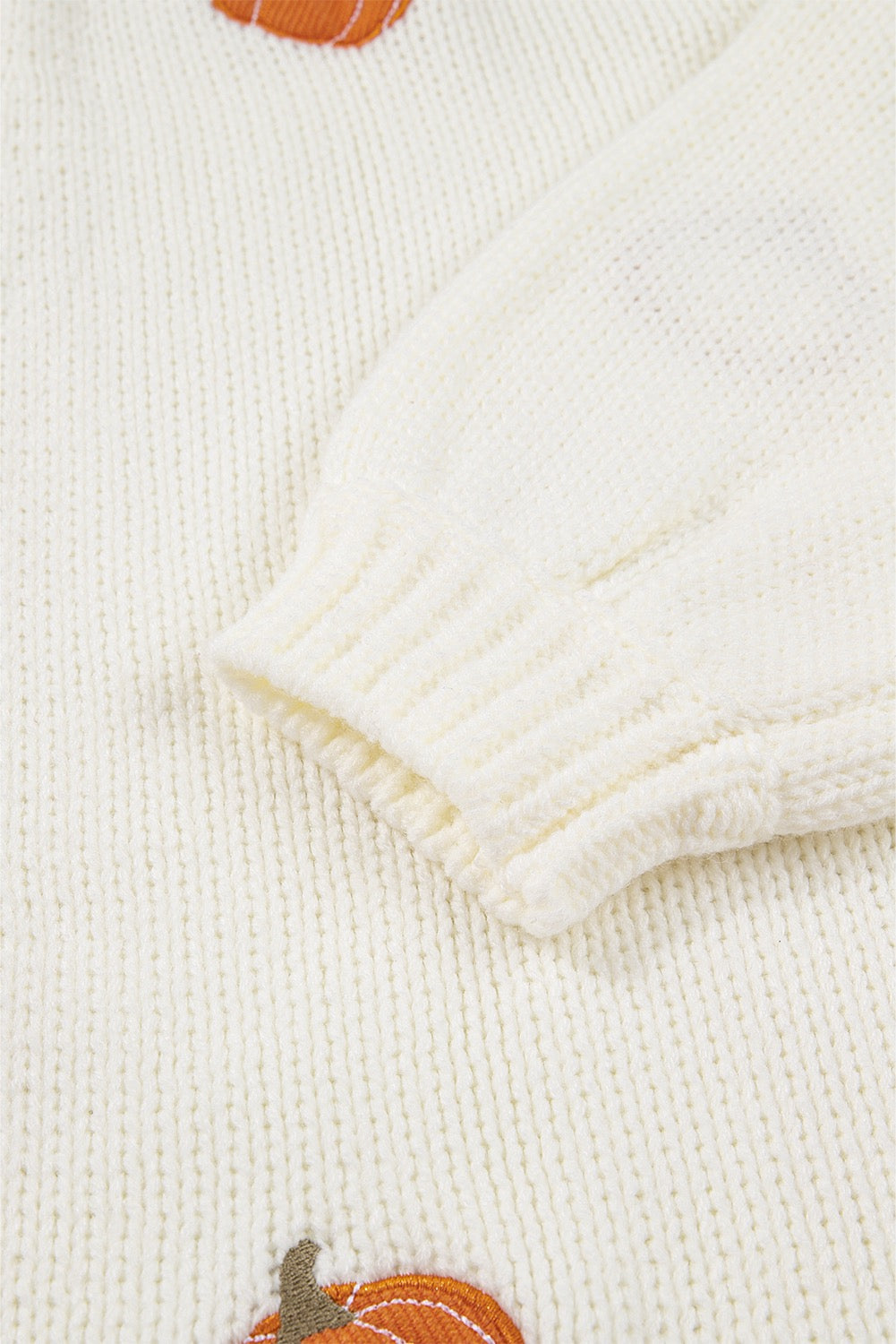 “Pumpkin” White Midi Cardigan