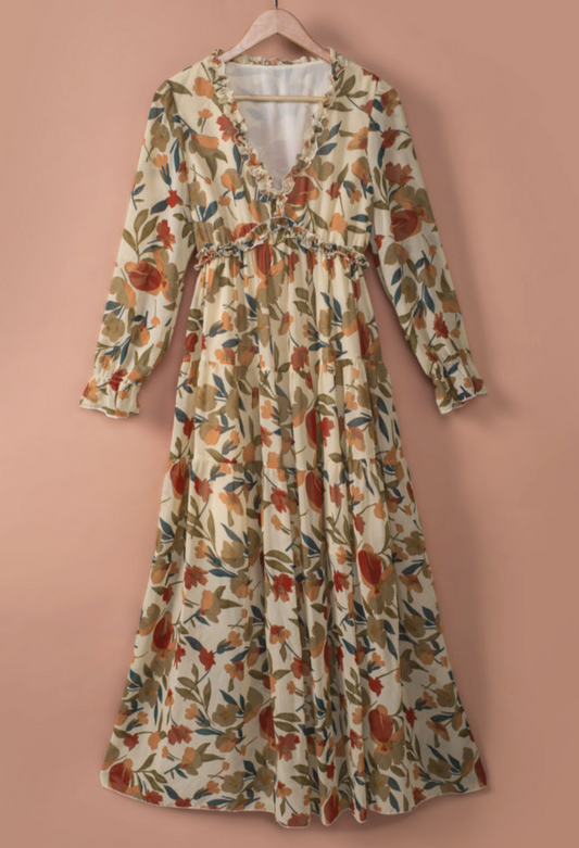 Floral Ruffle Tiered Maxi Dress