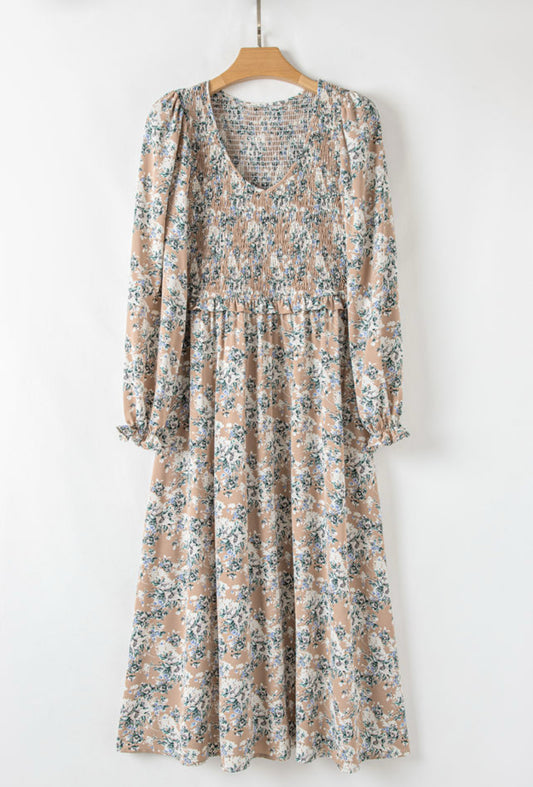 Delicate Floral pattern Maxi Dress