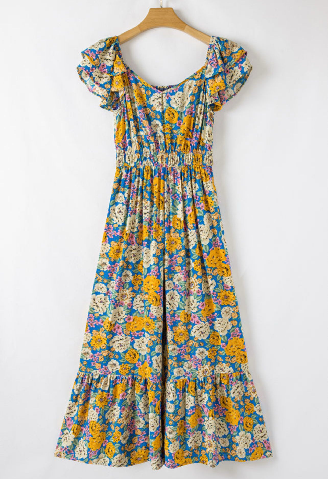 Floral Print High Waist Jumpsuit